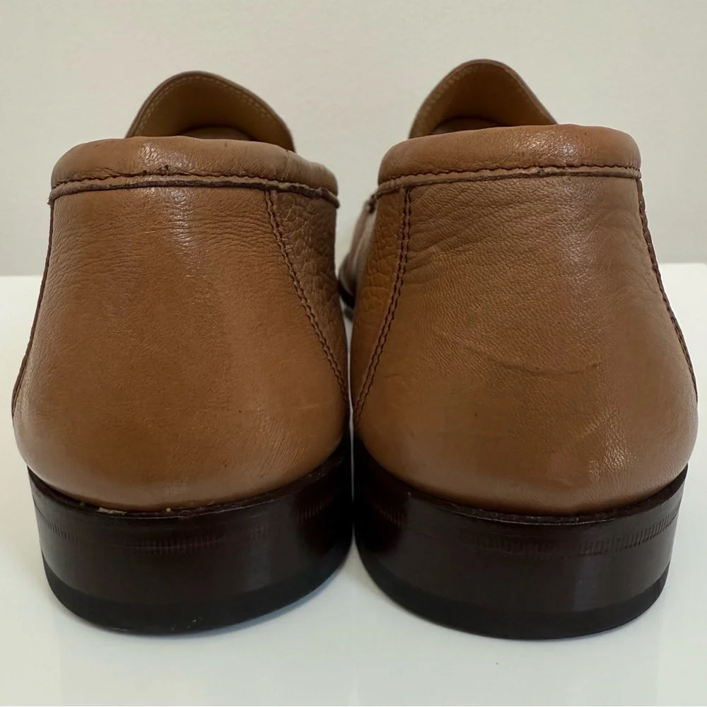 Bostonian Men's Tan Soft Leather Woven Leather Loafer Men's Size 12 M Career